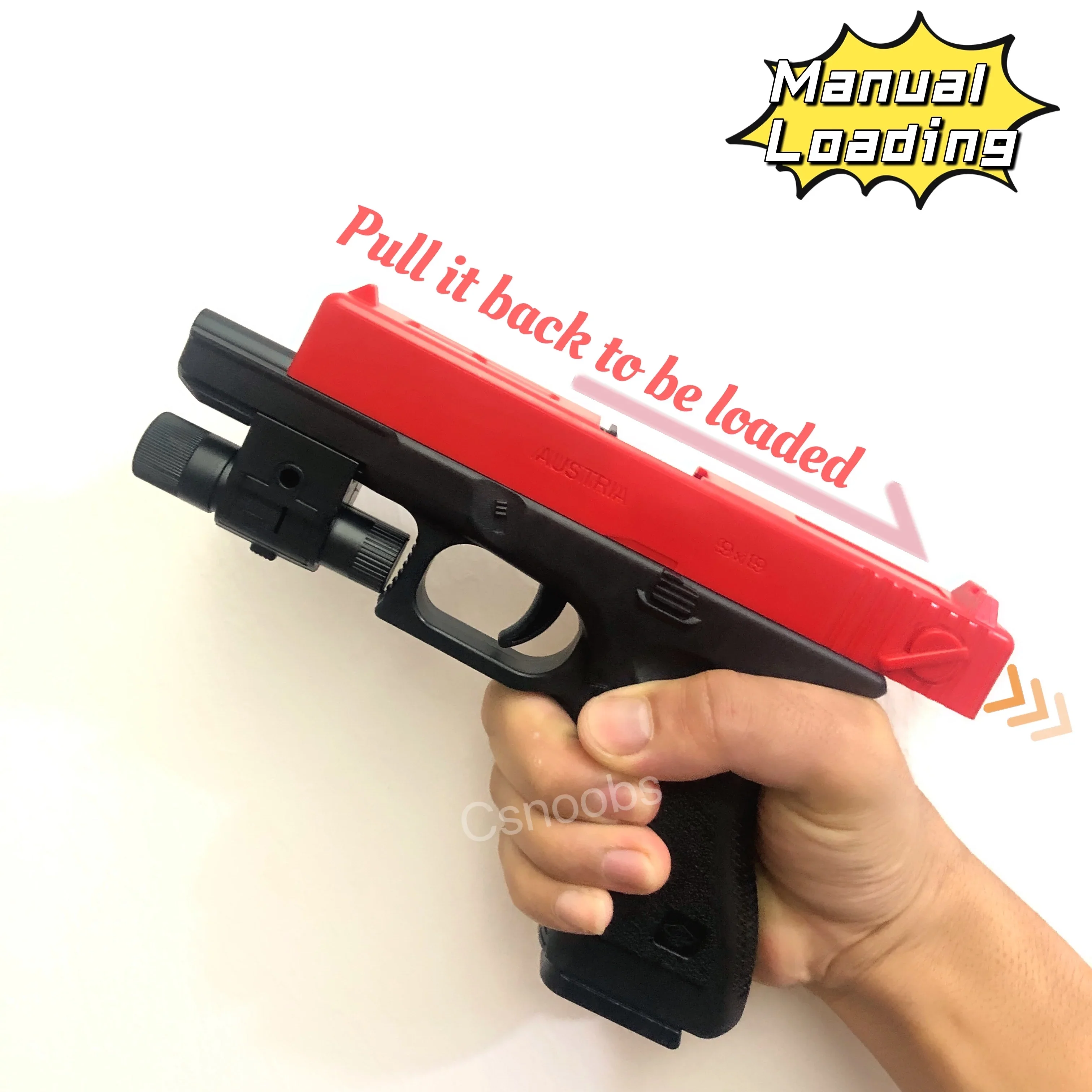 Pistola de juguete Manual de balas de doble tipo G17, pistola de bola de agua, pistola Airsoft para niños, deportes al aire libre, regalo para niños