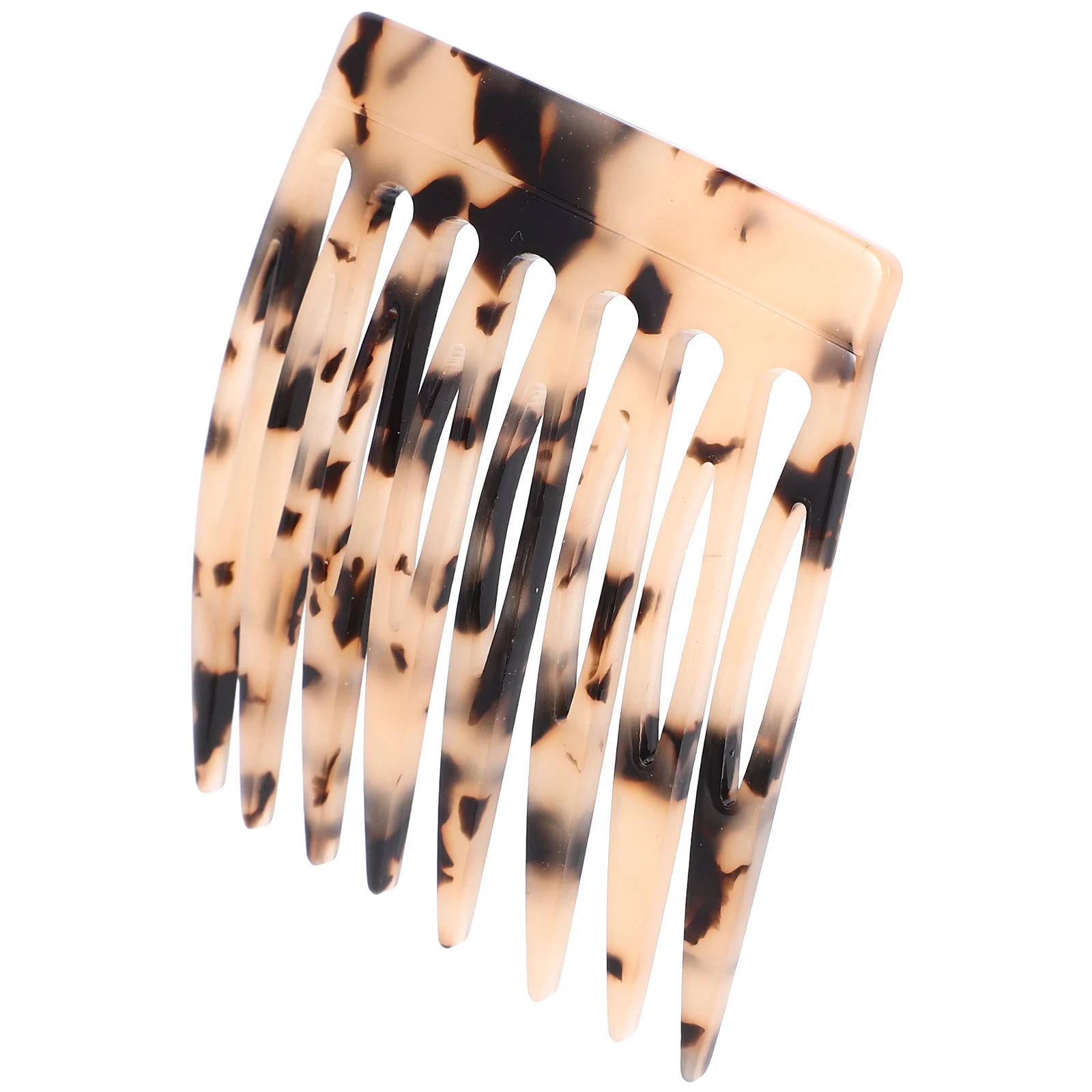 

Comb Insert Lightweight Acetate Side Hair Combs For Women Vintage Leopard Pattern French Styling Comb - Bridal Party