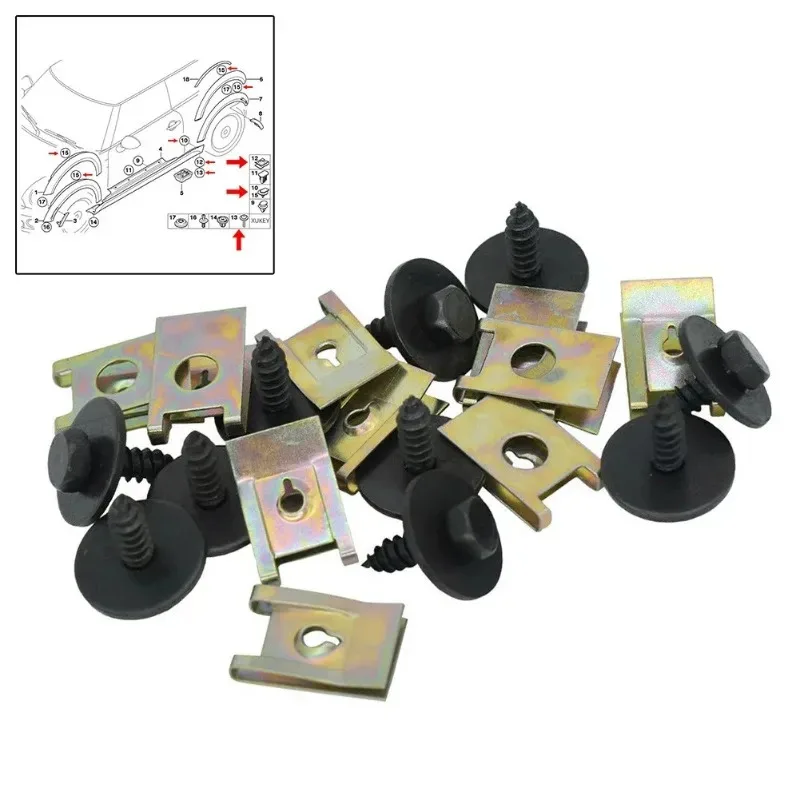 20pcs Hex Head Tapping Socket Bolt Screw Clips With Speed Fastener Engine Shield For Under Tray Splash Guard For BMW image 4