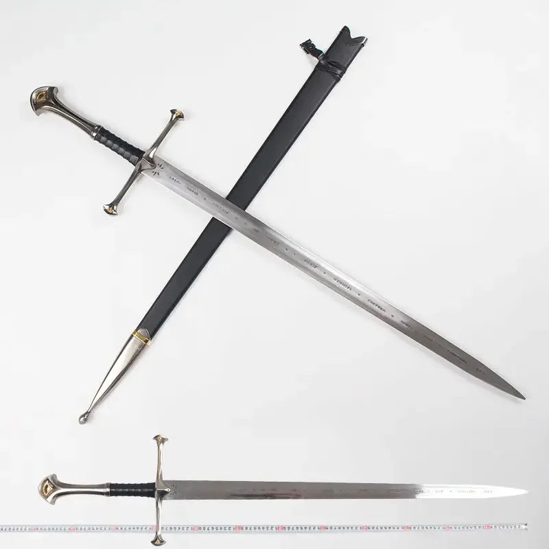 Crafts 1:1 132cm Lord II Aragorn Narthil The Shards of Narsil Long Sword Stainless steel sword Costume party Cosplay show props