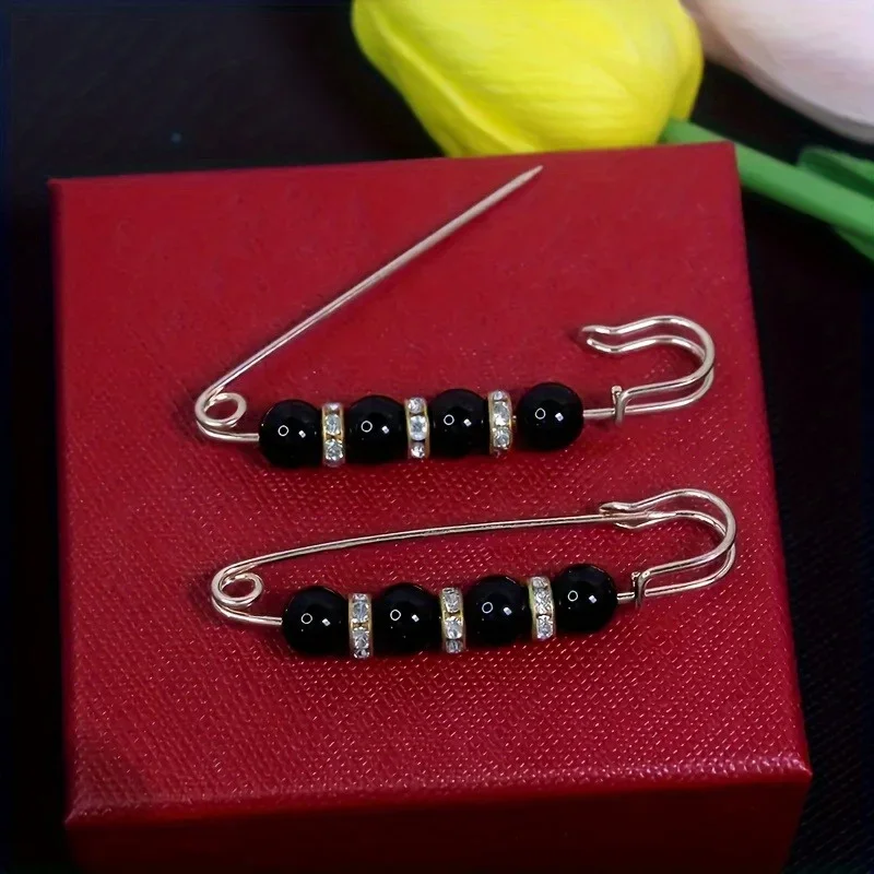 14-teiliges elegantes Broschen-Set mit Kunstperlen, aus Legierung und Kunststoff, unregelmäßige Form, geeignet für Kleider, Hüte, Schals usw. – Detail 6