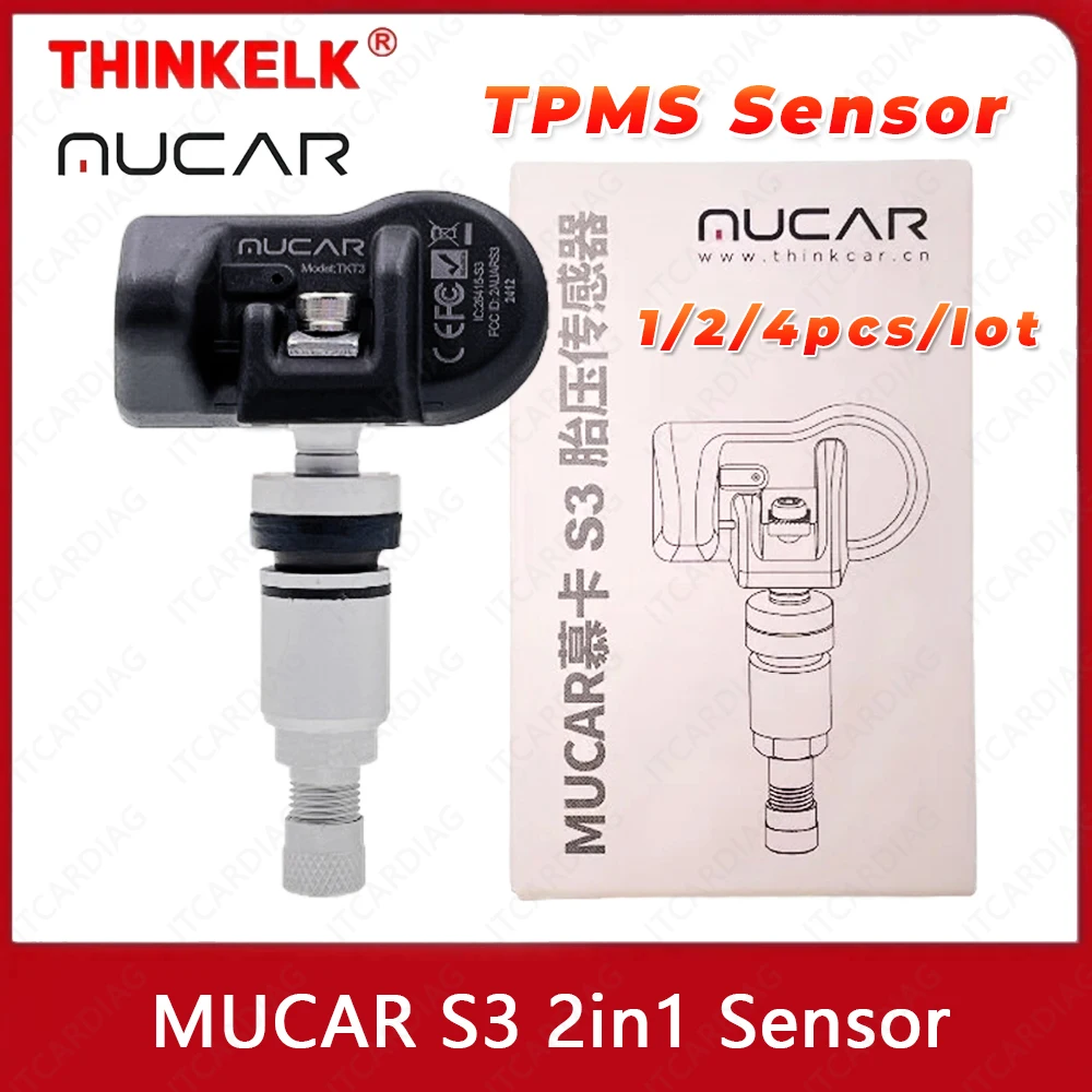 

MUCAR S3 2in1 Sensor TPMS 315MHz 433MHz S3 Universal Sensor Automotive Mechanical Workshop Tools TPMS Program PK THINKCAR S3