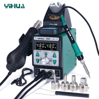 YIHUA 899D II Temperature Compensation LED digital Soldering station hot air desoldering soldering iron Rework Station