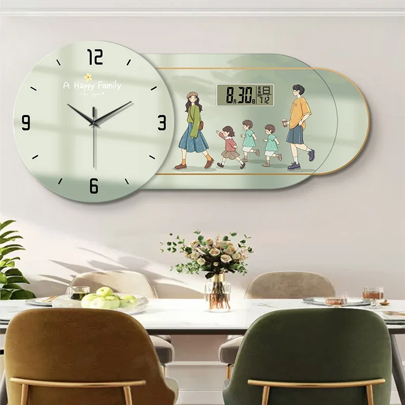 Unique Luxury Wall Clock Design Nordic Light Living Room Digital Modern Large Bedroom Orologio Da Parete Home Decorations