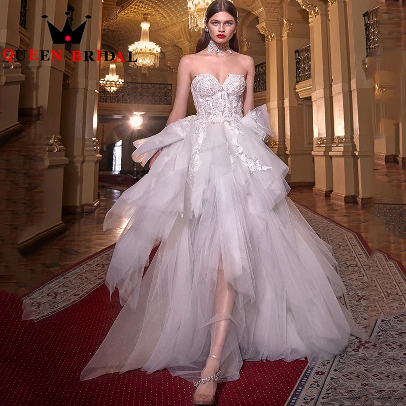 Sweetheart aplikacje perły suknia ślubna 2023, nowa bez rękawów, bez pleców, wykwintne suknie ślubne Robe De Mariée Custom D97X