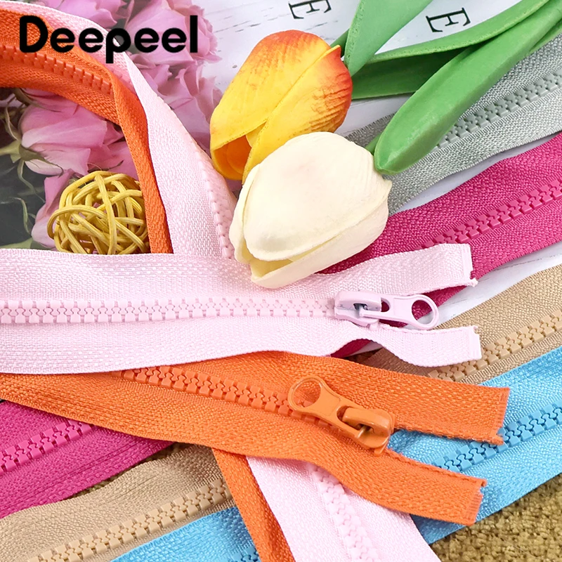 

10Pcs 5# 40-120cm Resin Zippers PencilCase Doll Clothes Replace Zipper Tent Luggage Open-End Zip Repair Kits Sewing Accessories