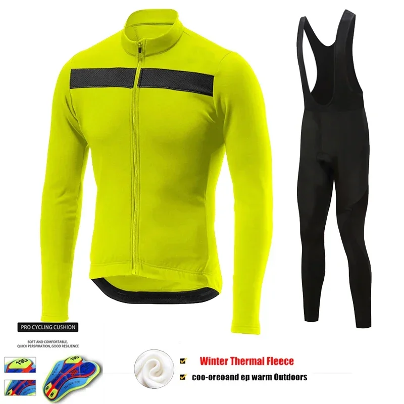 

Новинка 2024, зимний комплект из термофлисового велосипедного трикотажа Maillot Ropa Ciclismo, сохраняющий тепло, одежда для горного велосипеда, одежда для велосипеда, комплект для велоспорта