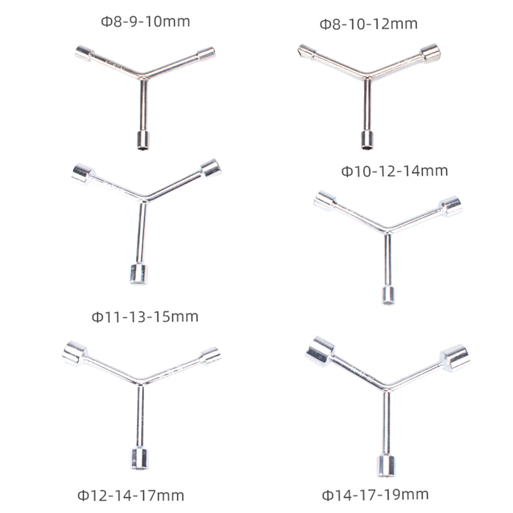 Clé à douille triangulaire clé hexagonale outil de réparation trempe haute fréquence conception hexagonale externe 10 12 14mm 12 14 17mm
