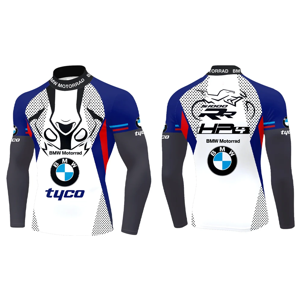 

BMW Motorrad Semi High Neck T Shirt Abstract Mechanical Skull Cycling Competition Competitive Fitness Yoga Mens Slimming