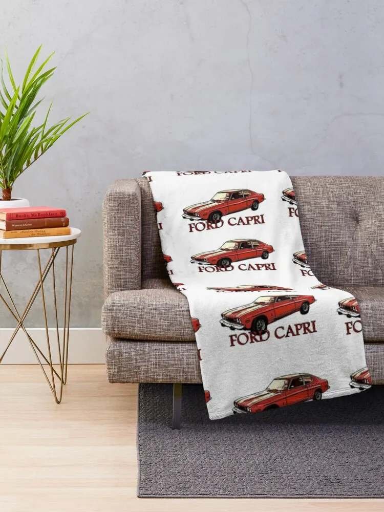 Sticker FORD CAPRI Throw Blanket Flannel cosplay anime Blankets