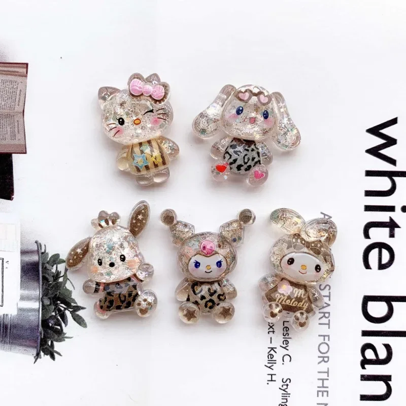 การ์ตูนอะนิเมะ Sanrio อะคริลิคโปร่งใสเรซิ่น Patch น่ารัก HelloKitty Handmade DIY เครื่องประดับ Charms อุปกรณ์เสริมวัสดุขายส่ง