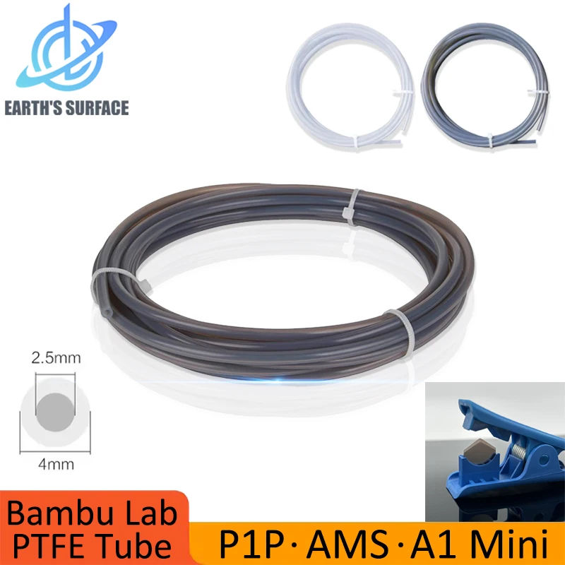

Мини-3D-принтер Труба из ПТФЭ 1,75 мм Bambulab Ptfe Tube 4 м Белый Серый AMS LITE для Bambu Lab Ptfe Tube 2,5 мм 4 мм Детали нити