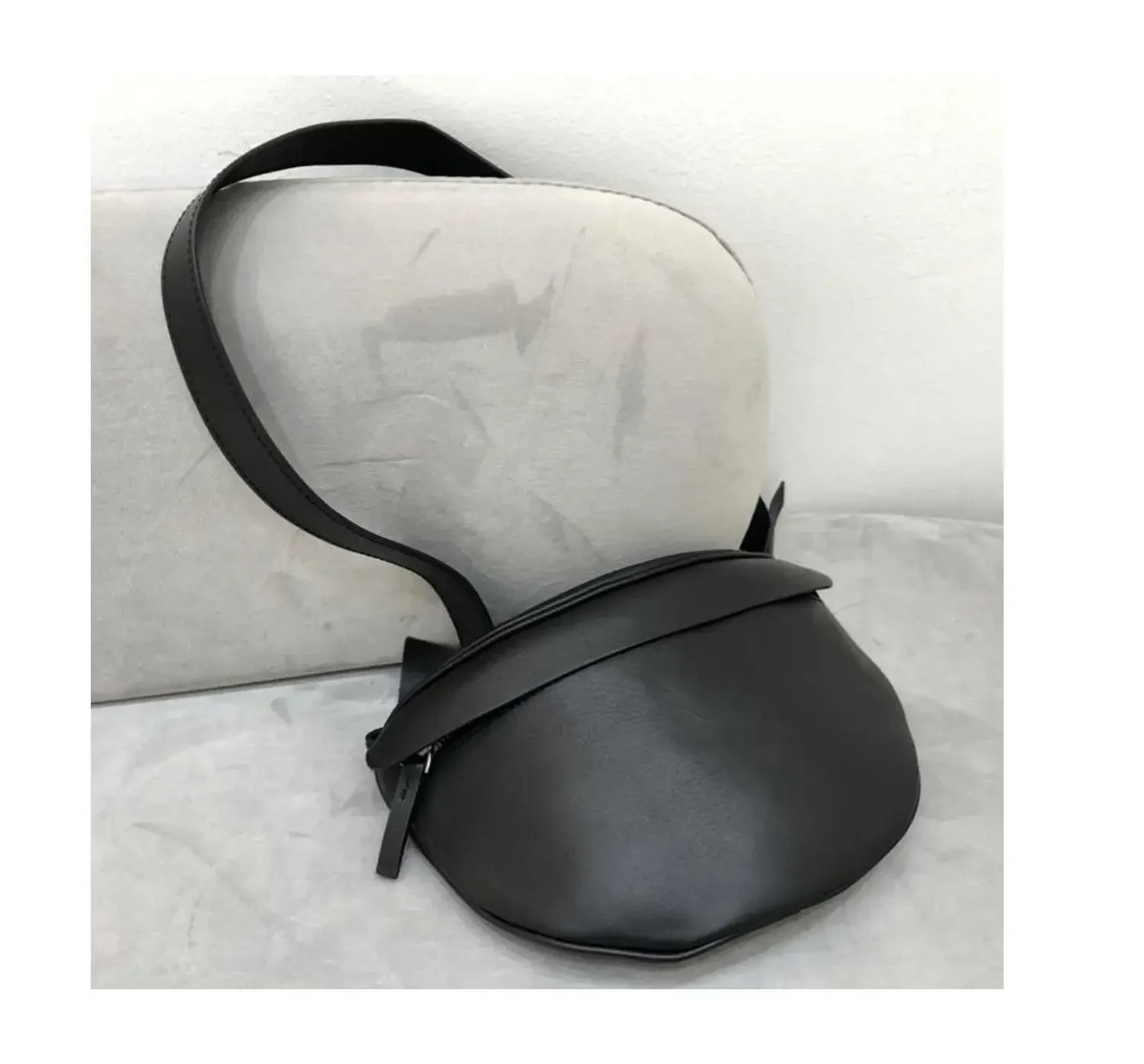 Simple retro versatile fashion trendy handmade first layer cowhide crossbody shoulder fanny pack