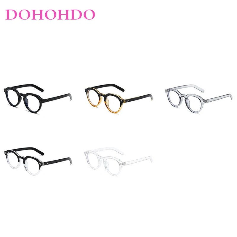 Classic Circular Rivets Decoration Glasses Women Men Luxury Brand Design Computer Anti Blue Light Eyeglasse Reading Eyeglasse
