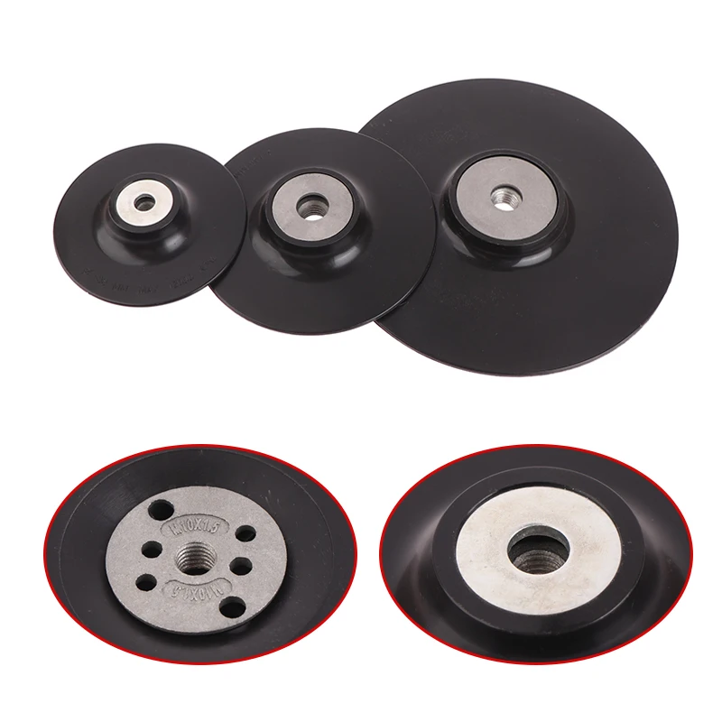 4-7'' M10/M14 Thread Backing Pad ABS Plastic Back Pad Round Grinding Discs For Angle Grinder Sanding Sander