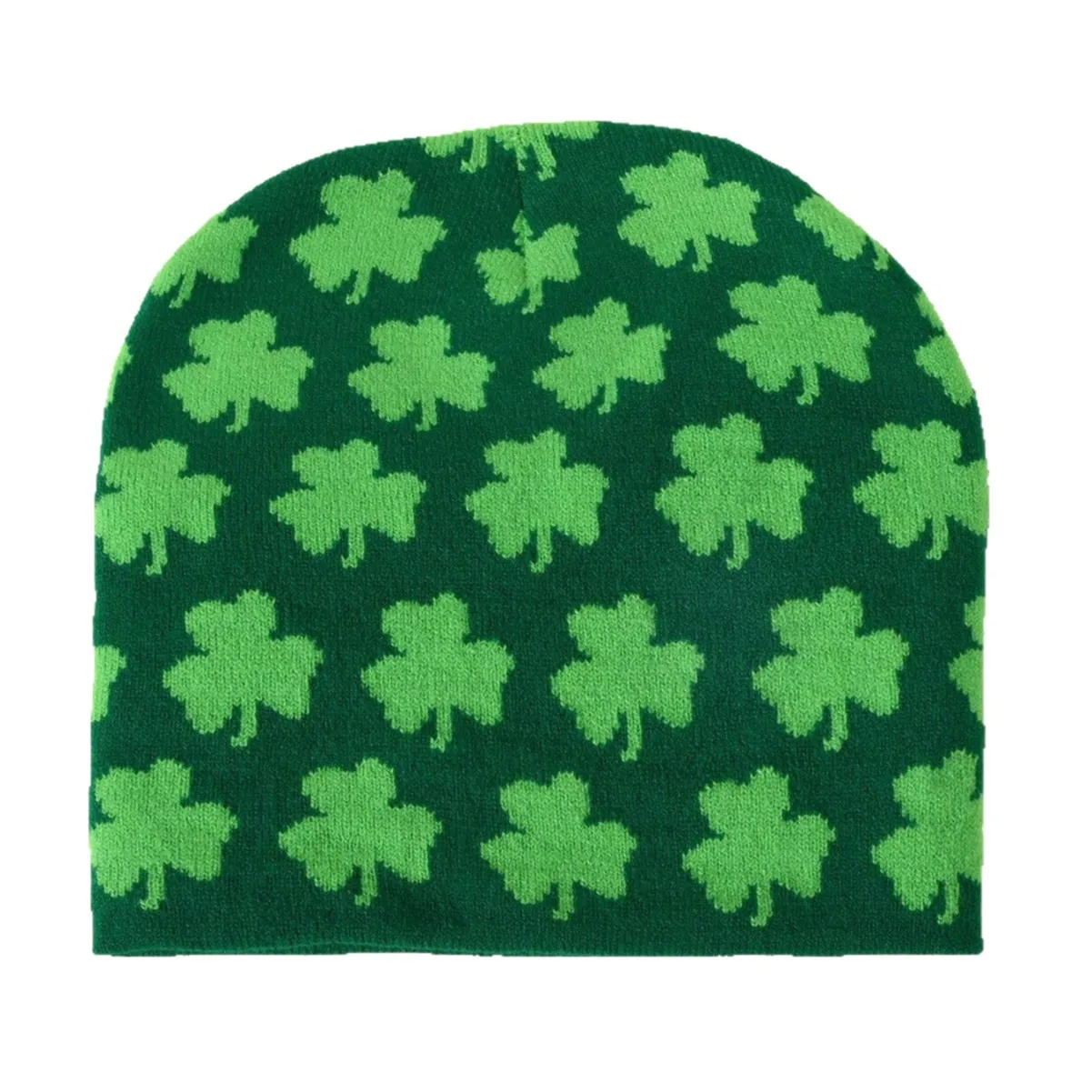 

Full Clover Jacquard Personalized Street Cold Hat Hugger Toque Cap Stocking Head Watch Brim Knitted Men Women 8M48