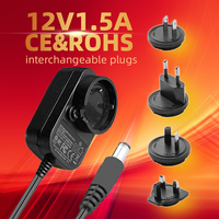 12V Power Supply Adapter 12V 1.5A  Universal AC to DC Charger Power Cord EU AU UK US 12V Charger for Camera DVR Router 5.5X2.1mm