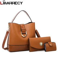 New Solid Color Women Composite Bags Multifunctional High Quality Leather Ladies Handbag Fashion Ladies Shoulder Crossbody Bag