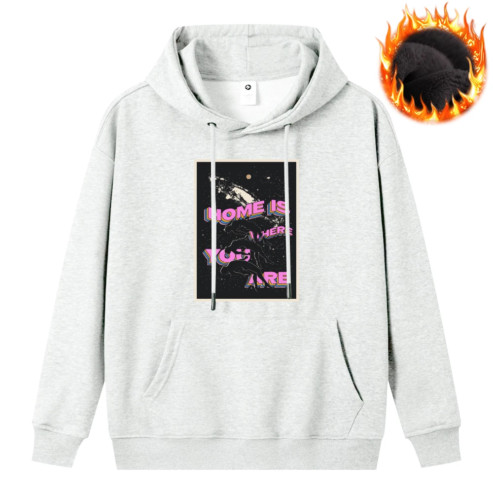 

Home Is Where You Are Outer Space Printed Hoodies Cozy Sweatshirt Warm Fashion Mens Clothing Oversize Hoodie New in Pullover Top