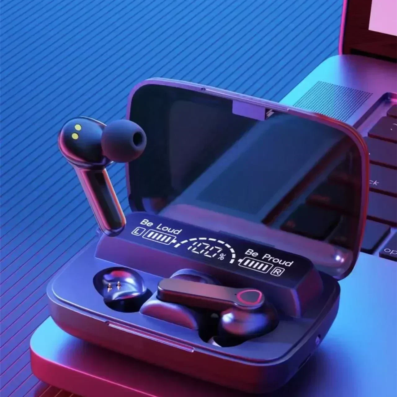 Nuevos auriculares TWS M19 inteligentes con Control táctil, inalámbricos, compatibles con Bluetooth, pantalla LED resistente al agua con micrófono