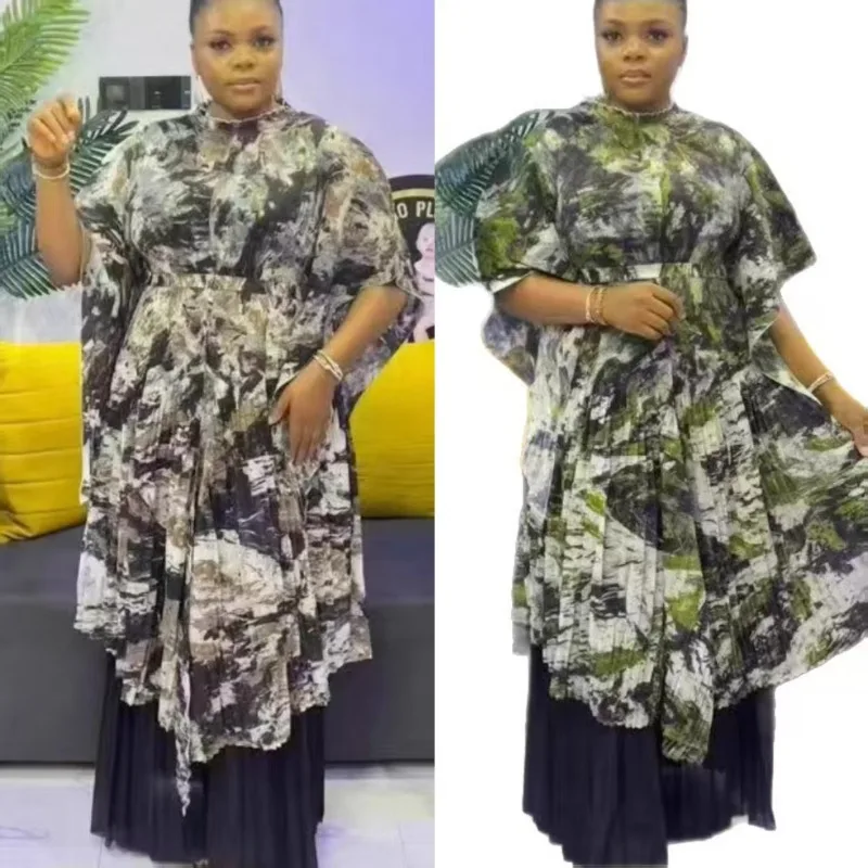 미야케 플리츠 팬츠 플리세 여성 2025 프린트 루즈 디자인 감각 가을 신상 하이웨이스트 스트레이트 팬츠 스키니 캐주얼 팬츠