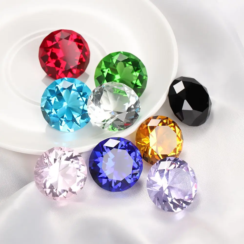30mm Colorful Crystal Diamond Happy Birthday Wedding Decoration Event Party Supplies