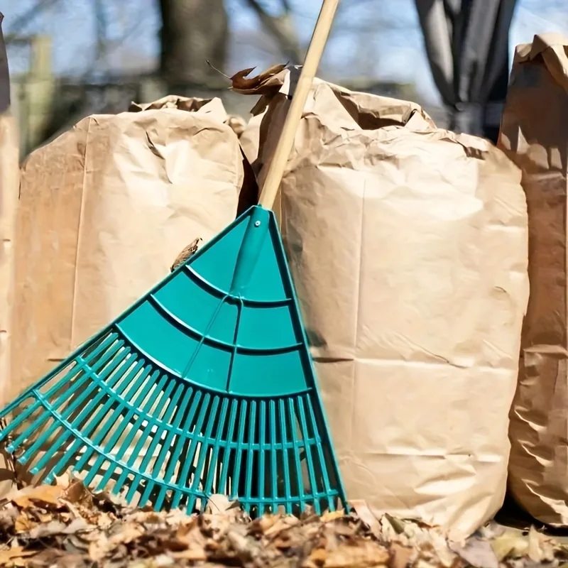 1 Pack Brown Paper Yard Waste Bags, Biodegradable Kraft Leaf Lawn Bags, Uncoated Heavy Duty Disposable Garden Bags for Yard Clea