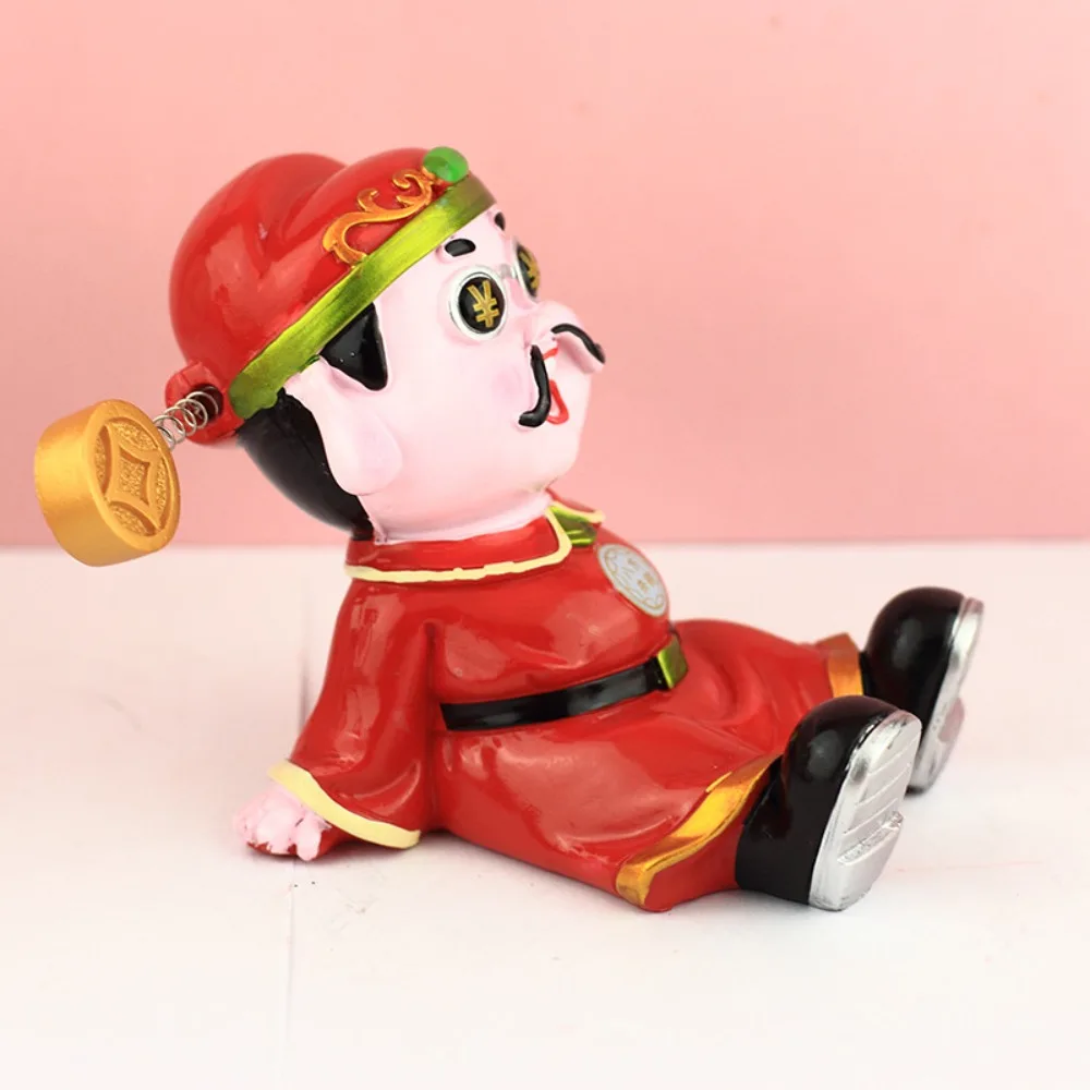 God of Wealth Creative Phone Holder Figure Support Mobile Phone Stand Portable Cartoon Cell Phone Bracket Desktop Ornaments