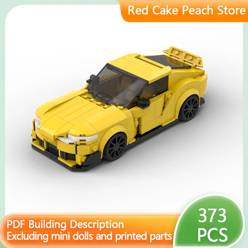 

Модель скоростного гоночного автомобиля MOC, строительные кирпичи, маленький желтый спортивный автомобиль, модульная технология, детские праздничные подарки, сборка игрушек, костюм