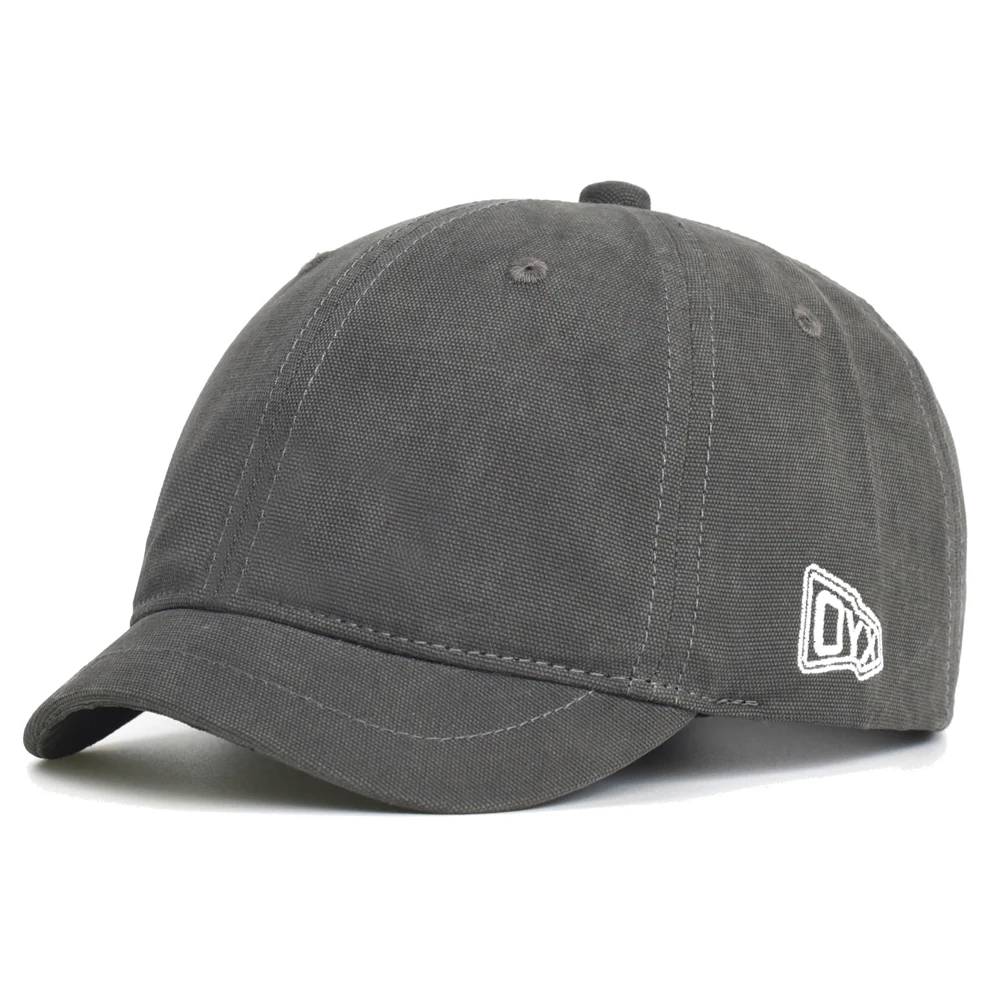 Fashion Short Brim Cotton Baseball Cap Men Women Soft Vintage Dad Hat Adjustable Trucker Style Low Profile Caps