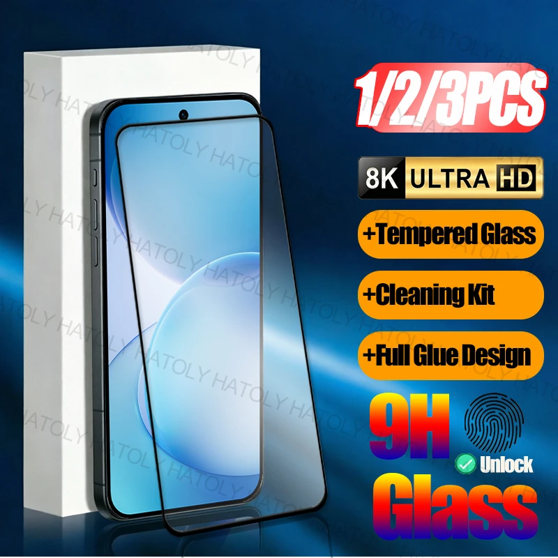1/2/3PCS Tempered Glass For oppo Reno16 Pro Screen Protector oppo Reno16 Pro Full Glue Cover Protective Phone Film Reno16 Pro