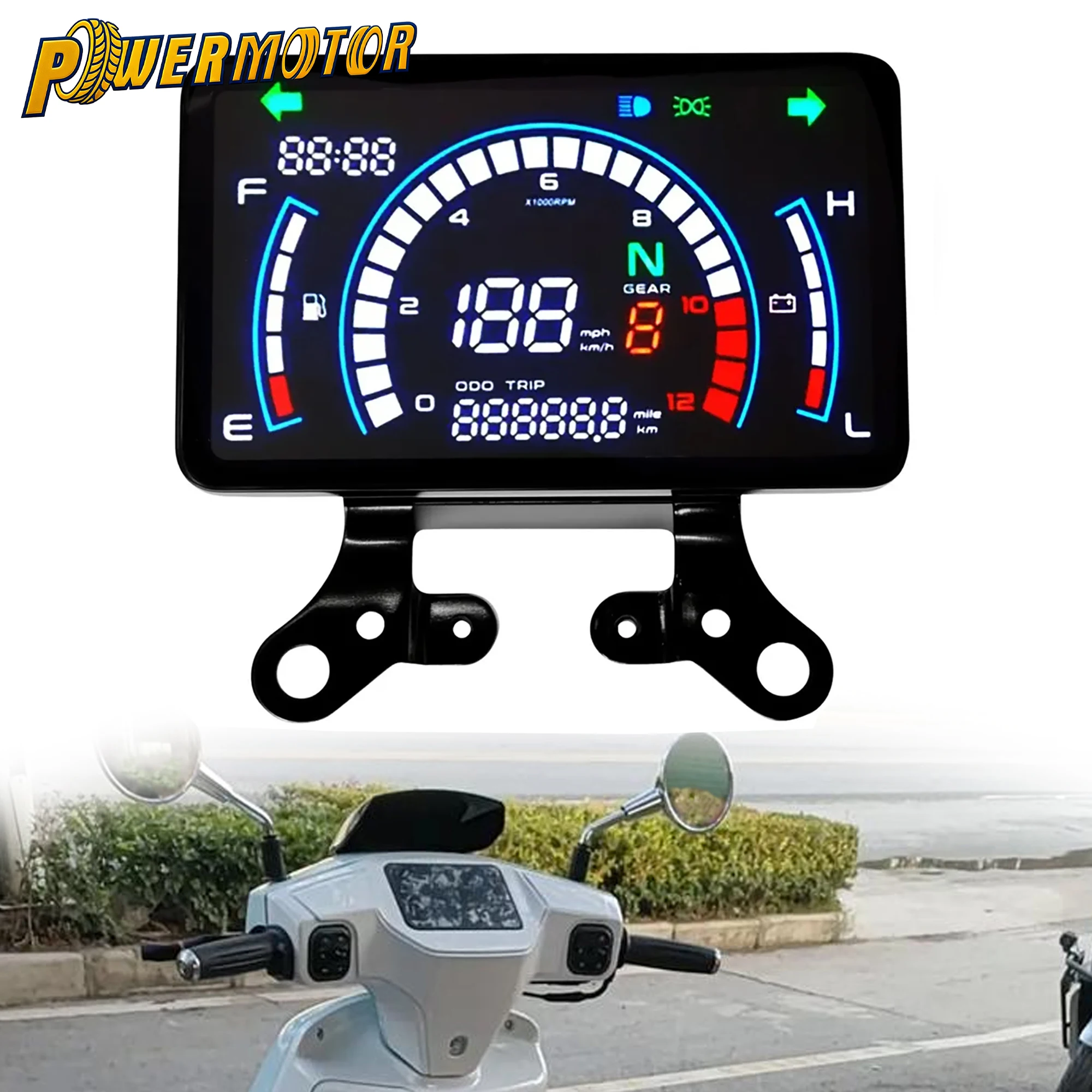 Voor Vento Ryder 150 XPRESS 150 170 ECLIPSE 150 200 Motorfiets LCD Digitale Snelheidsmeter Dashboard Instrument Toerenteller Kilometerteller