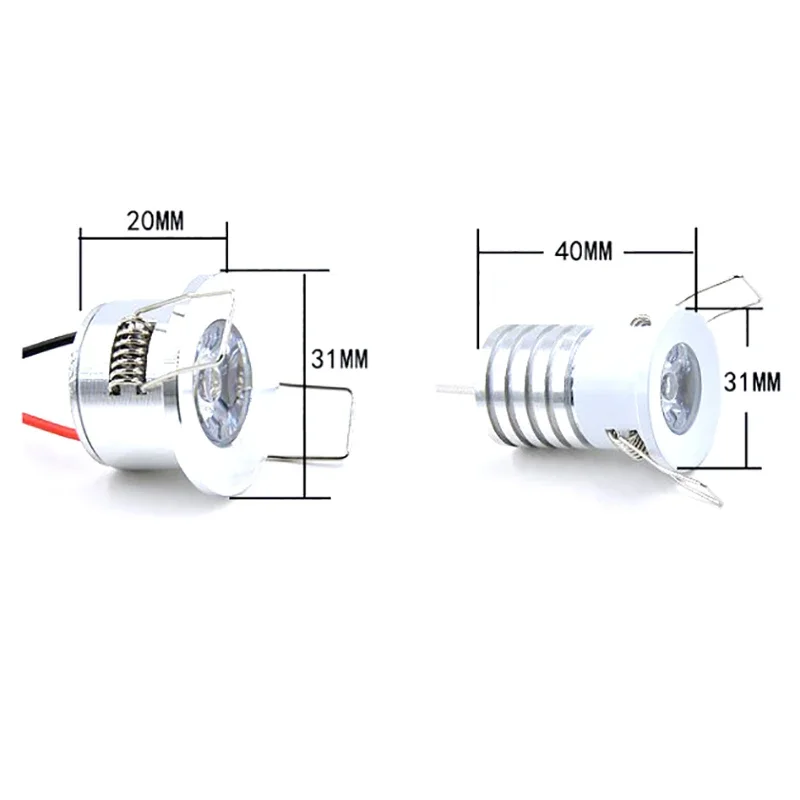 Pequeño foco LED empotrable de techo COB 1WD controlador regulable incluido para escaparate de casa gabinete Hotel rodapié, Etc.