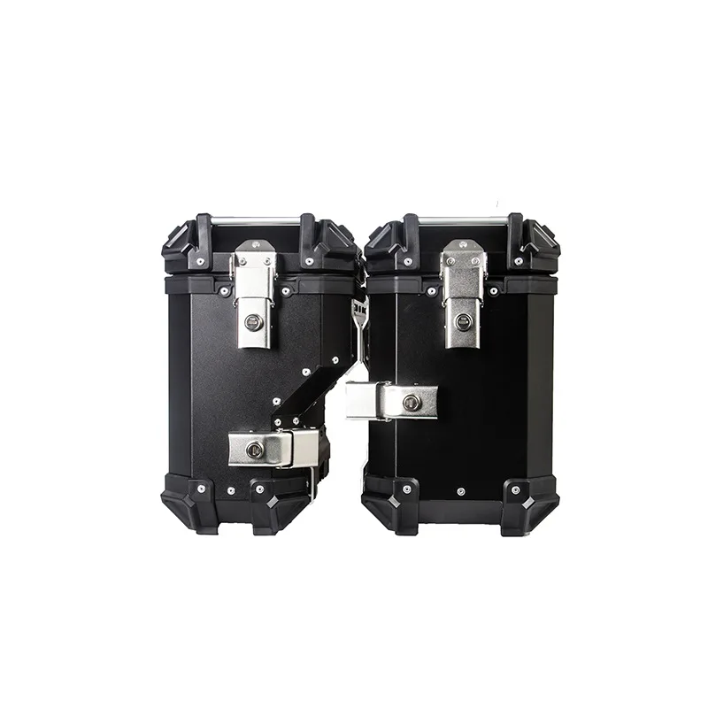 38L left hiding exhaust side motorcycle universal aluminum side box waterproof side box anti-theft travel storage box