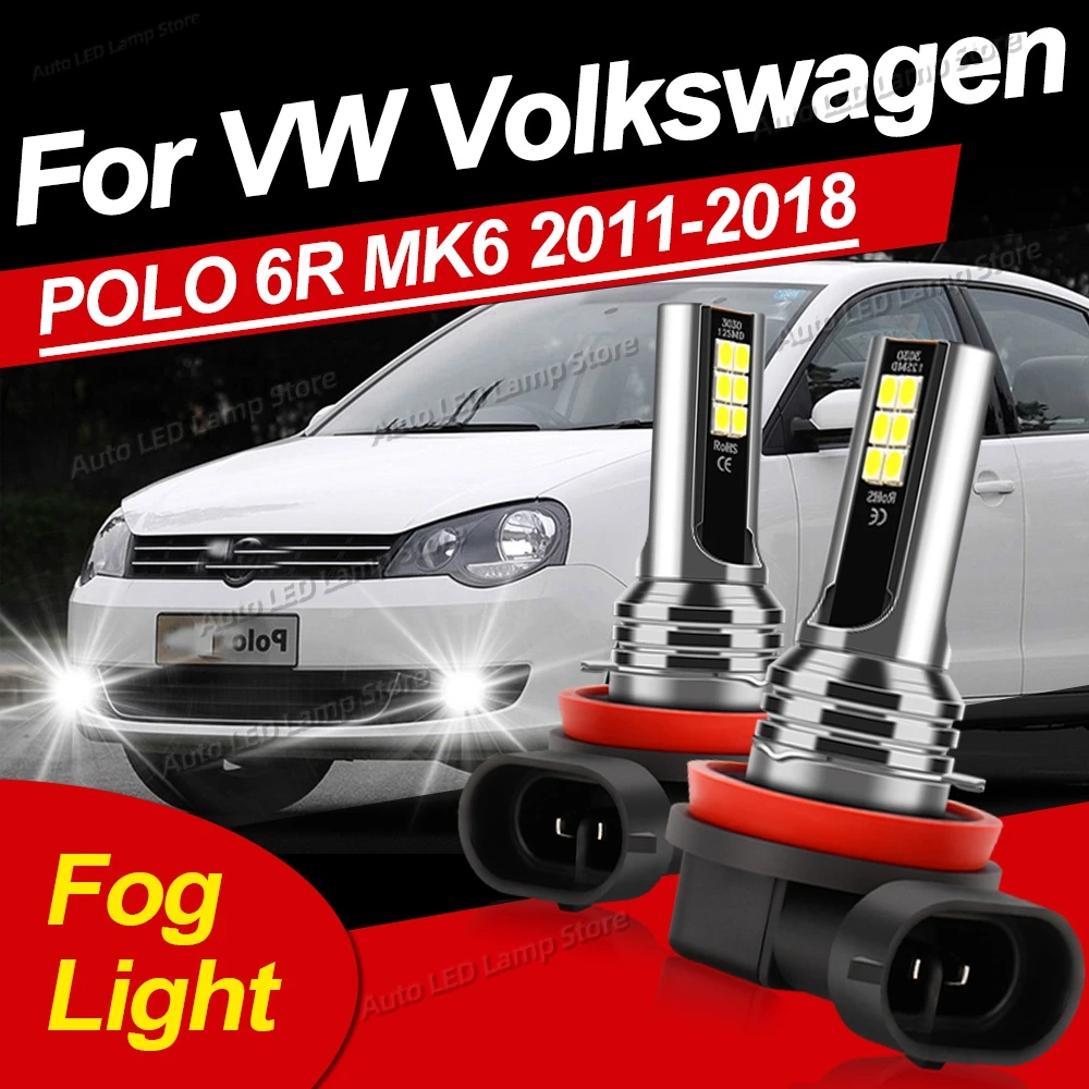 

Front LED Fog Lights Bulbs 80W Super Bright Auto Fog Lamp 12V For VW Volkswagen POLO 6R MK6 2011-2018 2012 2013 2014 2015 16 17