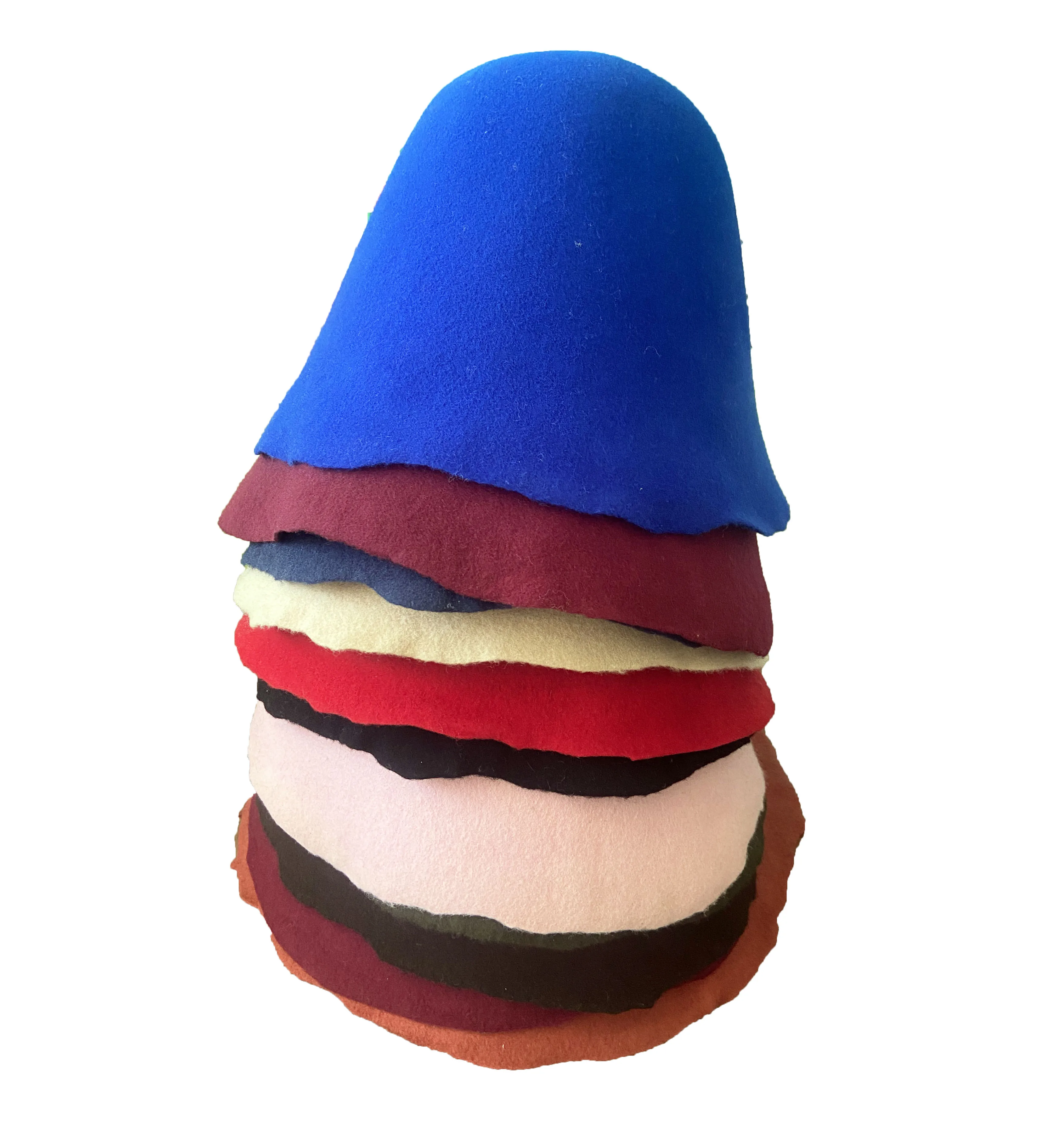 Man Woman 100% Wool Felt Cloche Bucket Hats Unisex solid color Cone Body Millinery Hat Body Base Fascinators Block Hood caps