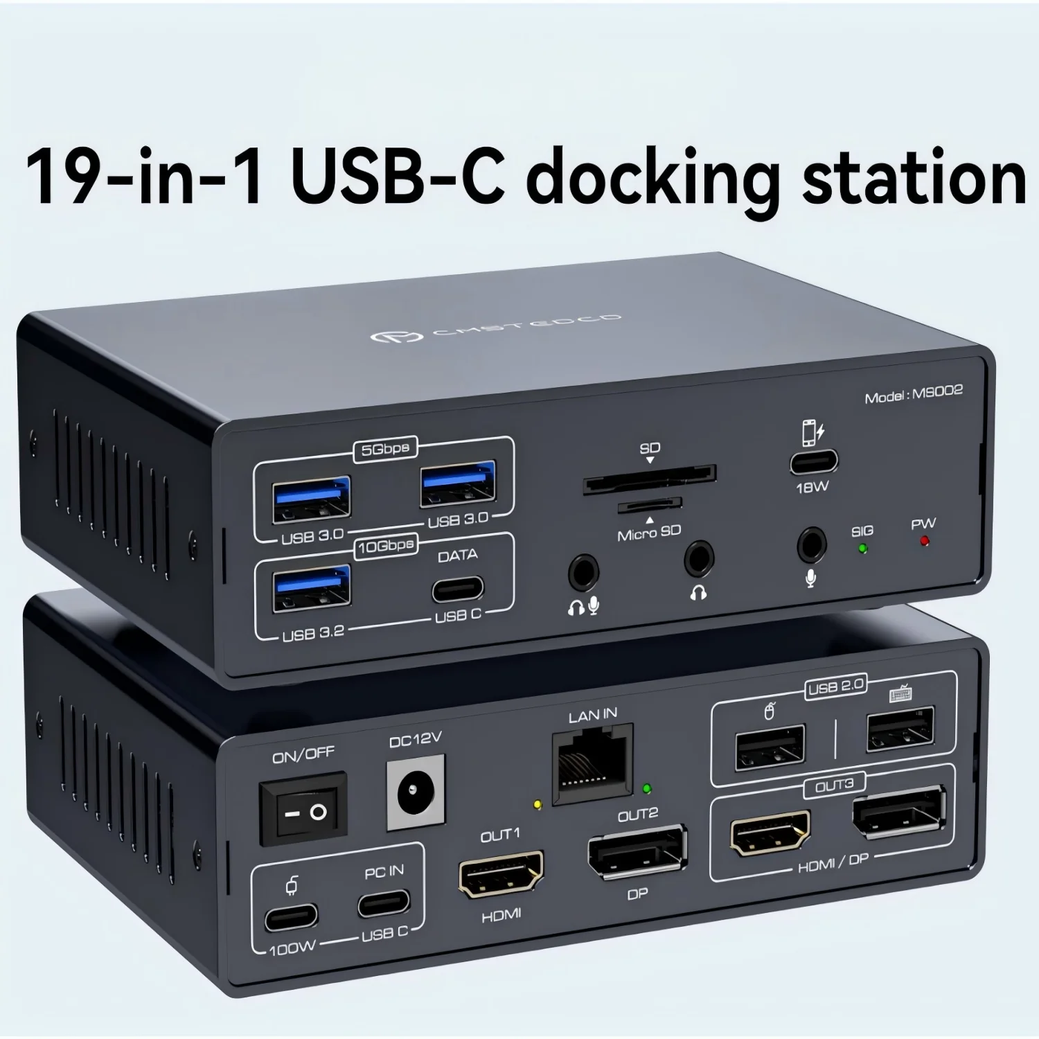 USB C KVM Switch Docking Station for 2/3 Montors 2/1 Laptops or MacBook with Displaylink,Thunderbolt Dock Support Extended Mode