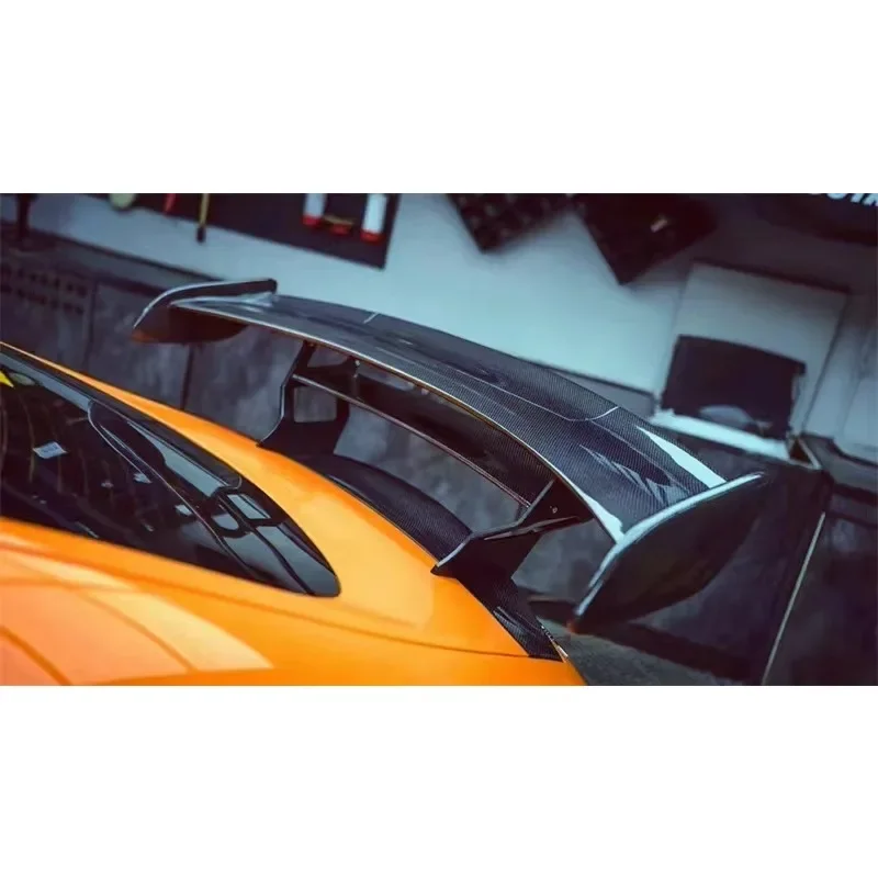 For GT GTS GTR GTC GT Upgrade BS Style Carbon Fiber Rear Spoiler (with LED) Body Kit Rear Diffuser Front Bumper Edge 6