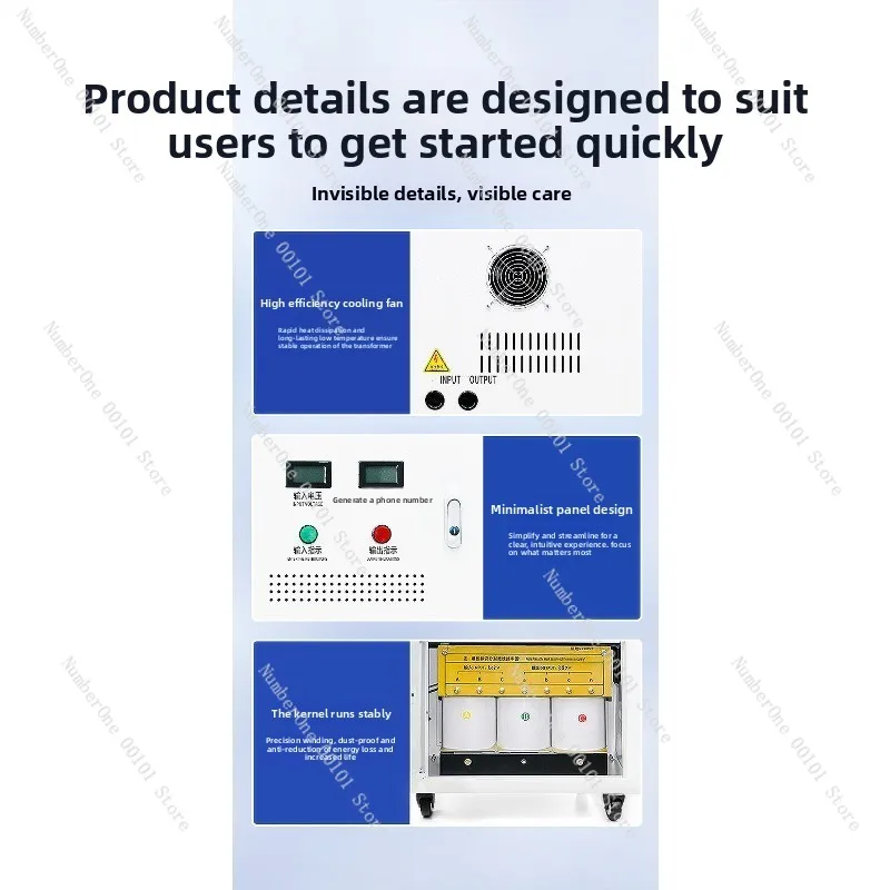 Three Phase Dry Type Isolation Transformer Step Up Step Down 380V 220V 415V 440V 480V 100KVA Voltage Converter - view 4