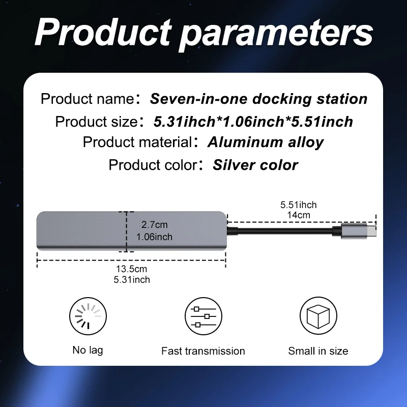 USB C Hub USB Hub 3.0, DAGUAIKA Aluminum Port USB Distributor, with 1 USB 3.0, 2 USB 2.0, and 1 3.5mm audio and video interface,
