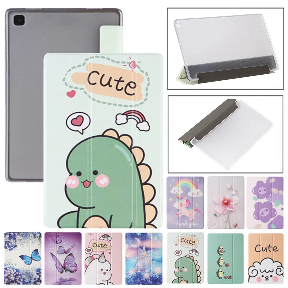 

For Samsung Galaxy Tab A 10.1 2019 SM-T510 T515 Ultra-Thin Flip Leather Case Cute Cartoon Pattern Fold Stand Tablet Cover