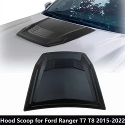 Front Bonnet Scoop Bug Shields Scoop Hood For Ford Ranger 2015-2022 T7 T8 Wildtrak Raptor Everest Auto Car Styling Matte Black