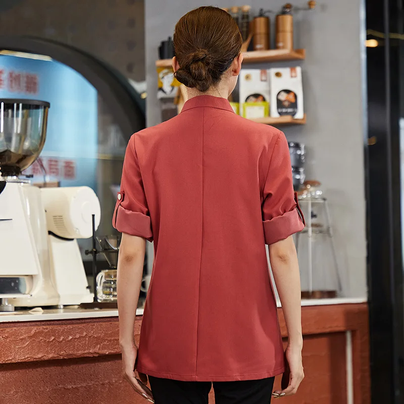 厚手のダイニングウェイター作業服、レストランメッセンジャー、長袖、シーフード、中国の宴会、ホテル、秋冬