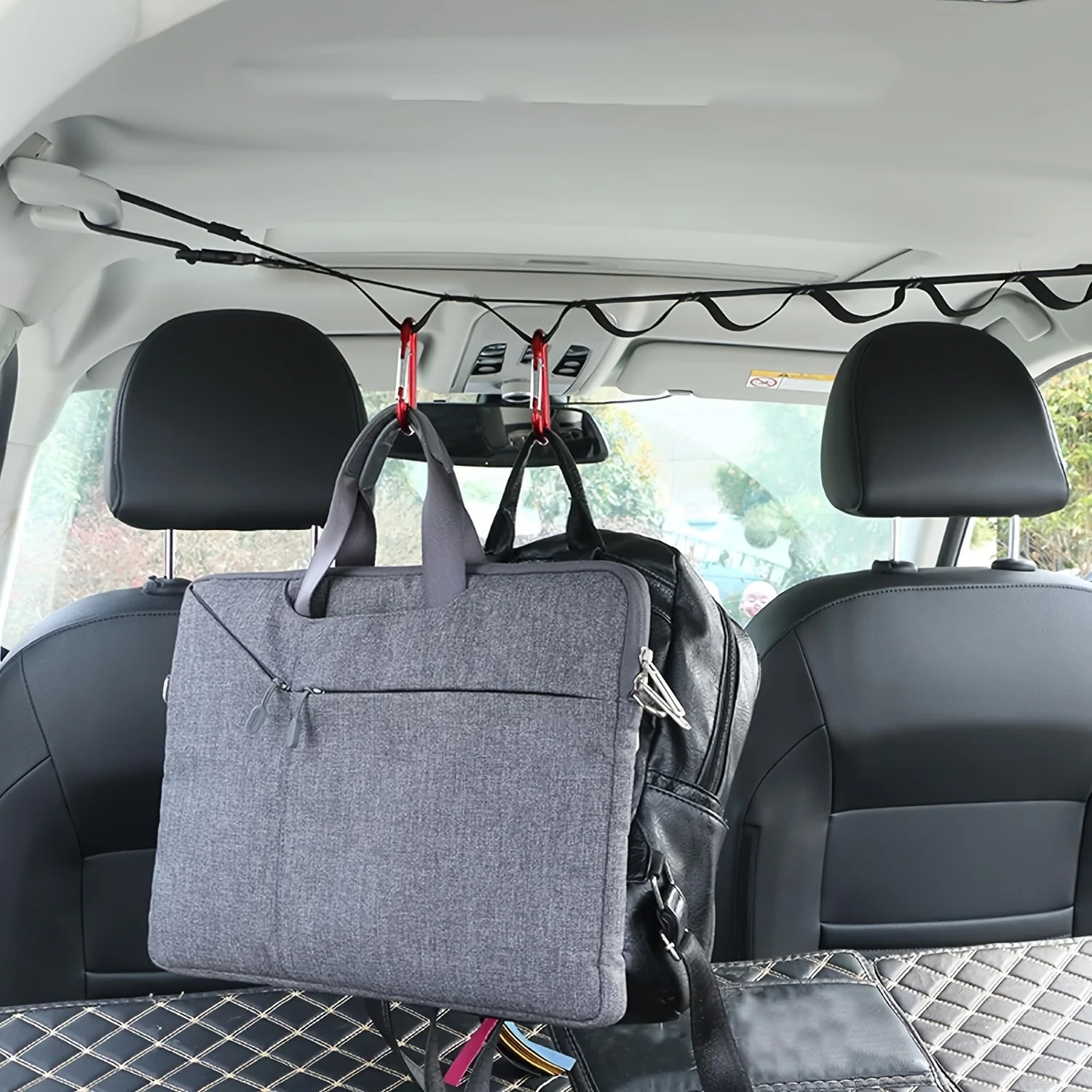 Car Clothes Hanger Rope Universal Auto Laundry Line Portable Vehicle Clothing Storage Organizer For Travel Camping
