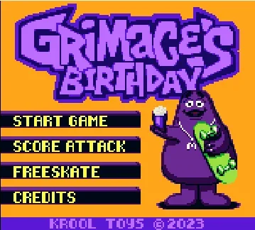 Grimace’s Birthday GBC Mcdonalds Game Cartridge 16 Bit Video Game Console Card High Quality English Language for GBC/GBA