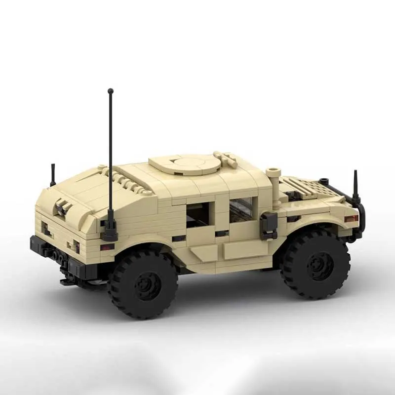 Military Model Moc Building Blocks Humvee Armored Car Model Model Technology Bricks Assembly Holiday Construstion Gift Set Toy
