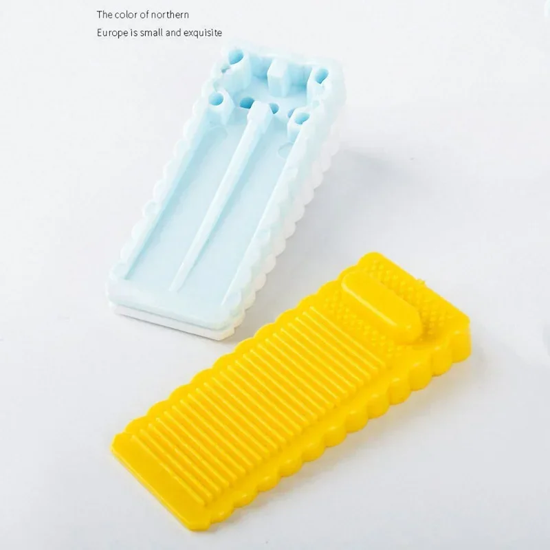 Safety Silicone Door Stop Stoppers Non-Slip Block Wedge Doorstops Home Office Door Rear Retainer Anti-collision Protect Hardware