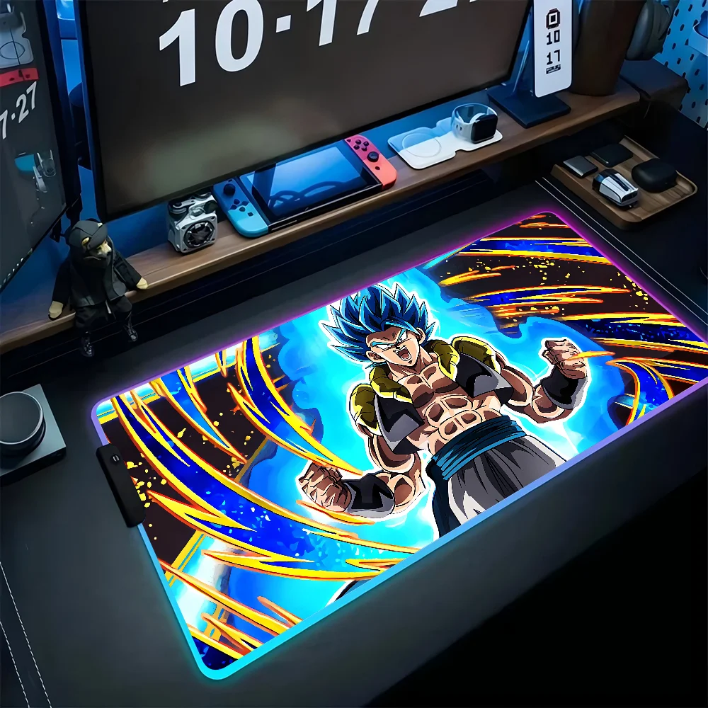 1PC D-Dragon B-Ball Super Broly Floor Mat XXL RGB Gaming Mouse Pads HD Black Gamer Accessories Large LED