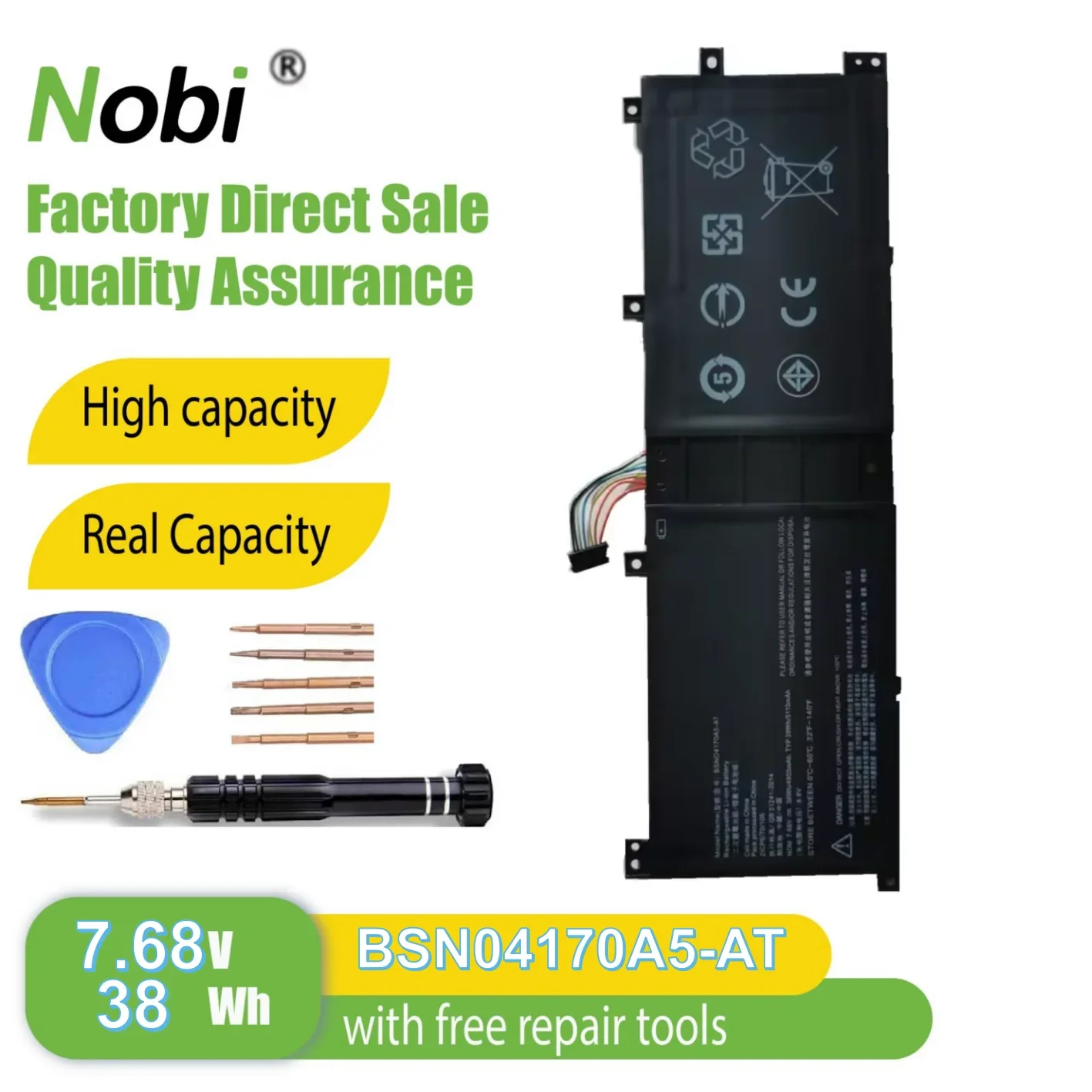 

Аккумулятор Nobi BSN04170A5-AT 5B10L68713 BSNO4170A5-AT BSNO4170A5-LH 2ICP5/70/106 для Lenovo Miix 510 520 510-12ISK 510-12IKB