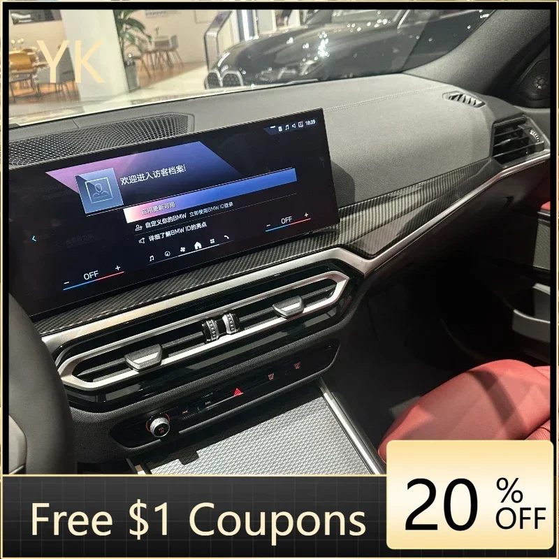 

For BMW 3 4 Series I3 I4 G20 G21 G22 2023-2024 ABS Carbon Fiber Car Center Console Dashboard Panrel Trim Cover Car Accessories